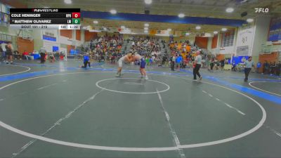 215 lbs Champ. Round 1 - Matthew Olivarez, La Mirada vs Cole Heninger, Newport Harbor