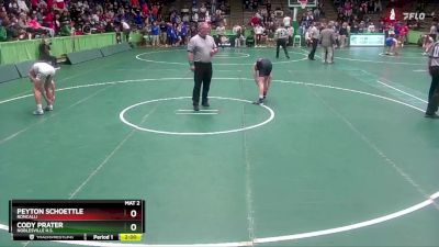 106 lbs Champ. Round 1 - Peyton Schoettle, Roncalli vs Cody Prater, Noblesville H.S.