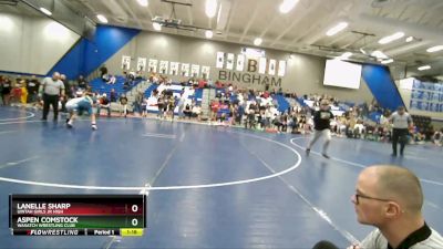 90 lbs 1st Place Match - Aspen Comstock, Wasatch Wrestling Club vs Lanelle Sharp, Uintah Girls Jr High