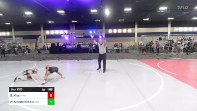 66 lbs Quarterfinal - Owais Khan, Threshold WC vs Waylon Manderscheid, Legacy Elite