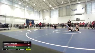 106 lbs Cons. Semi - Luke Ackerman, Warrior Warehouse Wrestling vs Matteo Mancuso, Savage Wrestling Club