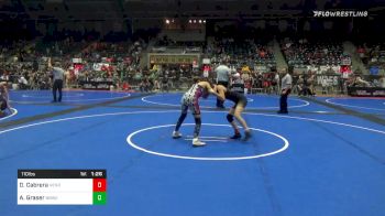 110 lbs Quarterfinal - Destiny Cabrera, Henryetta Knights WC vs Addeline Graser, Nebraska Wrestling Academy