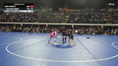 Round 2 - Adaline Shimek, Cresco Youth Wrestling Club vs Sara French, Team Nazar