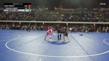 Round 2 - Adaline Shimek, Cresco Youth Wrestling Club vs Sara French, Team Nazar