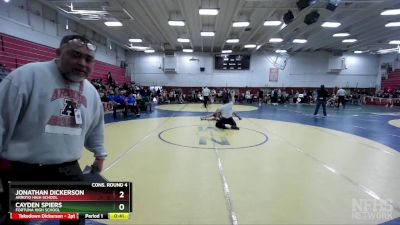 108 lbs Cons. Round 4 - Cayden Spiers, Fortuna High School vs Jonathan Dickerson, Arroyo High School