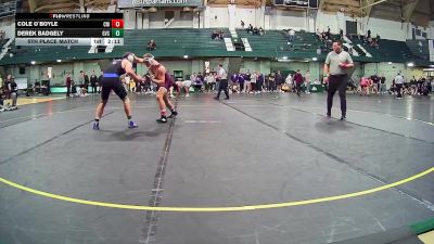 197 lbs 5th Place Match - Derek Badgely, GVSU vs Cole O`Boyle, Central Michigan