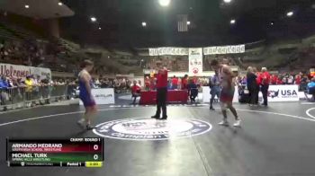 195 lbs Champ. Round 1 - Armando Medrano, South High School Wrestling vs Michael Turk, Spring Hills Wrestling