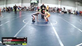 95 lbs Champ. Round 2 - Cohen Reer, Burnett Trained Wrestling vs Gavin Lamers, Wrestling Factory