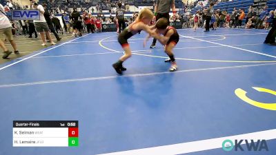 49 lbs Quarterfinal - Kase Selman, Weatherford Youth Wrestling vs Hudson Lemaire, Jflo Trained