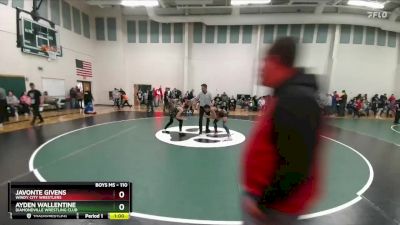 110 lbs Cons. Round 1 - Ayden Wallentine, Diamondville Wrestling Club vs JaVonte Givens, Windy City Wrestlers