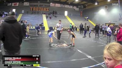 66 lbs Round 5 - Chance Watson, The Storm Wrestling Center vs Sascha Trujillo, Bison Takedown