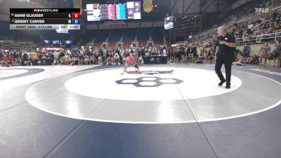 113 lbs Champ. Rd Of 16 - Adam Glauser, IL vs Jeremy Carver, IN