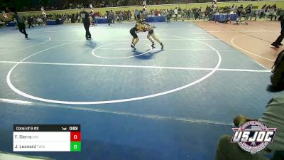 85 lbs Consi Of 8 #2 - Fernando Sierra, OKC Saints Wrestling vs Jagger Leonard, TWolves Youth Wrestling