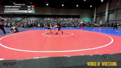 70 lbs Quarterfinal - Riggins Arsenault, Warriors Of Christ vs Kyler Robinson, Shootbox