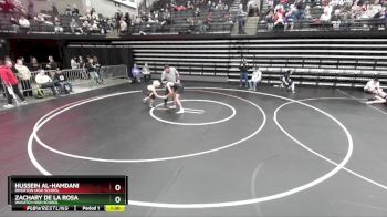 123 lbs Champ. Round 2 - Hussein Al-Hamdani, Riverton High School vs Zachary De La Rosa, Wasatch High School