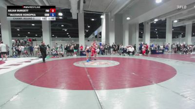 92 lbs Champ. Round 2 - Julian Burgett, Fishers Wrestling Club vs Maximus Konopka, Connecticut