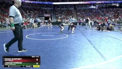 1A-106 lbs Champ. Round 2 - Ethan Humphrey, West Branch vs Connor Morrow, Akron-Westfield