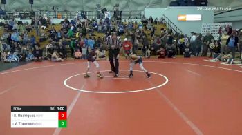 50 lbs Semifinal - Vinny Thomson, West Allegheny vs Elija Rodriguez, Hopewell