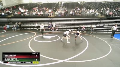 129 lbs Champ. Round 1 - Silas Brent, Providence Hall vs Blake Pettit, Lone Peak High School