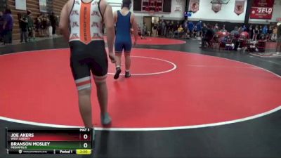 190 lbs Round 3 - Joe Akers, West Liberty vs Branson Mosley, Mediapolis