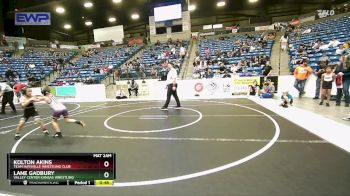 64 lbs Quarterfinal - Lane Gadbury, Valley Center Kansas Wrestling vs Kolton Akins, Team Haysville Wrestling Club