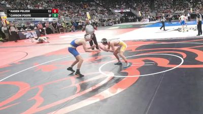 Cons. Round 3 - Kasen Pelzer, Papillion-LaVista vs Carson Foote, North Platte