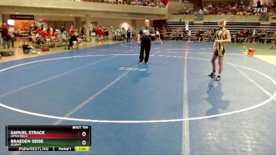 120 lbs Cons. Round 3 - Braeden Geise, Albany vs Samuel Strack, Little Falls