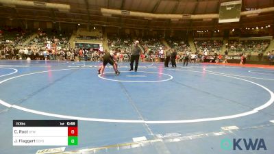 110 lbs Quarterfinal - Cooper Root, Geary Youth Wrestling vs Jackson Flaggert, CCYO