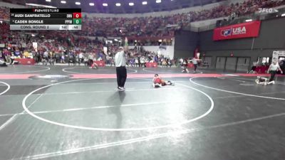 72 lbs Cons. Round 2 - Caden Bongle, Poynette Panther Youth Wrestling vs Audi Sanfratello, Sarbacker Wrestling Academy