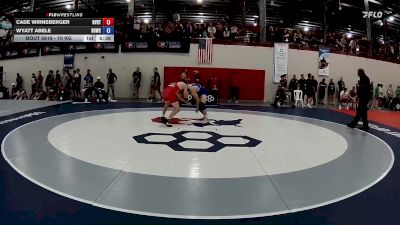 70 kg Cons. Round 1 - Cade Wirnsberger, Buffalo Valley Regional Training Center vs Wyatt Abele, Southeast Ohio Wrestling Club