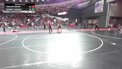 120 lbs Cons. Round 2 - Harlow Iverson, Sparta Wrestling vs Serenity Kimbler, Prairie Wrestling