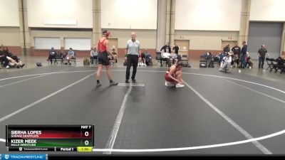 140 lbs Cons. Semi - Kizer Meek, Halls Wrestling vs Sierha Lopes, Garage Grapplers