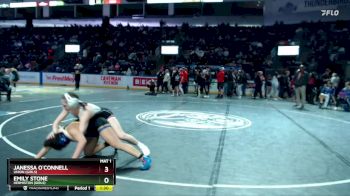 Girls 135 lbs Quarterfinal - Janessa O`Connell, Union (Girls) vs Emily Stone, Hermiston (Girls)