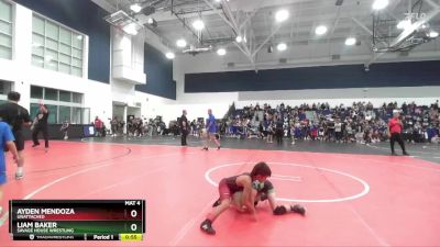 59 lbs Quarterfinal - Liam Baker, Savage House Wrestling vs Ayden Mendoza, Unattached