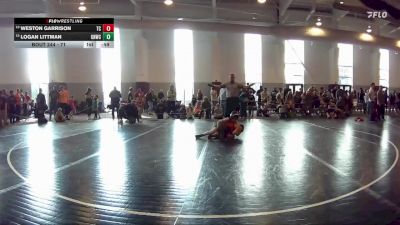 71 lbs Quarterfinal - Weston Garrison, Team Cobra vs Logan Littman, Great Neck Wrestling Club