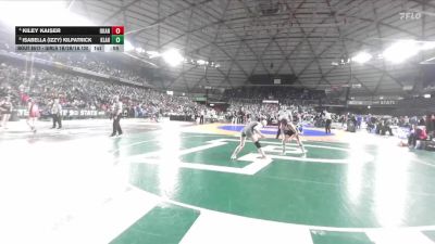 Girls 1B/2B/1A 120 Cons. Round 5 - Kiley Kaiser, Okanogan (Girls) vs Isabella (Izzy) Kilpatrick, Klahowya (Girls)