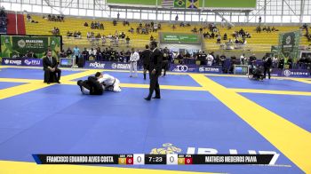 Matheus Medeiros Paiva vs Francisco Eduardo Alves Costa 2025 Brasileiro Jiu-Jitsu IBJJF