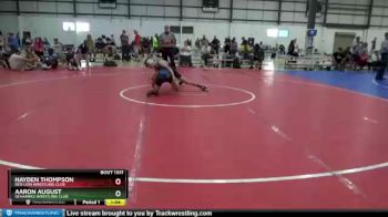 106 lbs Cons. Semi - Hayden Thompson, Red Lion Wrestling Club vs Aaron August, Seahawks Wrestling Club