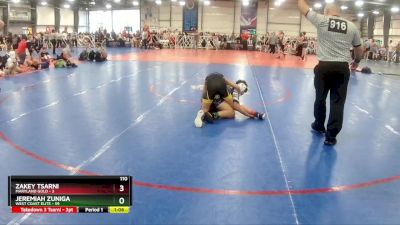 110 lbs Rd# 4- 2:00pm Friday Final Pool - Jeremiah Zuniga, West Coast Elite vs Zakey Tsarni, Maryland GOLD