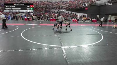 63 lbs Cons. Round 3 - Will Holst, Prescott Wrestling Club vs Oliver Rozeboom, Stoughton Viking Wrestling Club