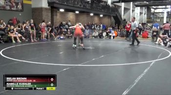 148 lbs Round 1 (16 Team) - Irelan Brown, Grand View Wrestling Club vs Isabelle Kuehler, Hastings Wrestling Academy