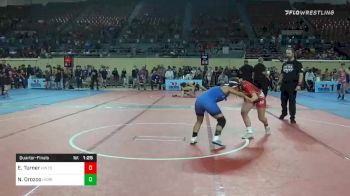 123 lbs Quarterfinal - Elli Turner, Hinton vs Natasha Orozco, Harrah Little League Wrestling