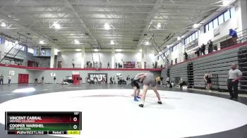 157 lbs Cons. Round 5 - Cooper Warshel, Pitt-Johnstown vs Vincent Cabral, Western Colorado