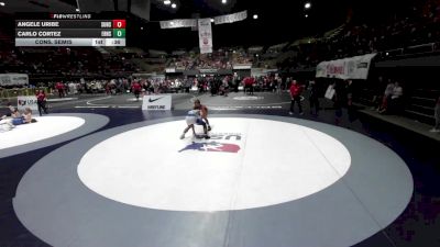 74 lbs Cons. Semis - Angele Uribe, Sutter Union High School Wrestling vs Carlo Cortez, East Bakersfield High School Wrestling
