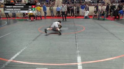 105_B lbs Round Of 16 - Benett Greathouse, Titusville vs Hudson Kovach, Forest Hills
