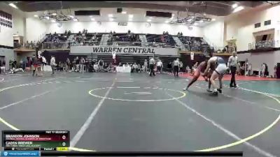 220 lbs Semifinal - Caden Brewer, Red Cobra Wrestling Academy vs Brandon Johnson, Central Indiana Academy Of Wrestling