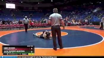 130 lbs Cons. Semi - Katie Ramirez-Quintero, Bolingbrook vs Abby Rhodes, Edwardsville (H.S.)