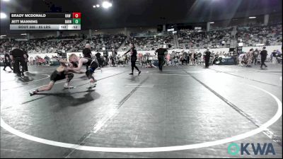 85 lbs Consi Of 4 - Brady McDonald, Raw Wrestling Club vs Jett Manning, Barnsdall Youth Wrestling