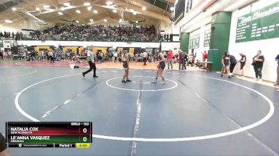 132 lbs Champ. Round 2 - Natalia Cox, New Plymouth vs Le`Anna Vasquez, Meridian