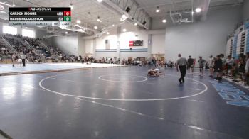 132 lbs 2nd Wrestleback (16 Team) - Hayes Huddleston, East Coweta HS vs Carson Moore, Carrollton